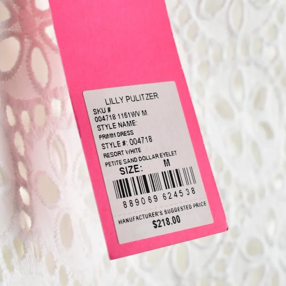 Lilly Pulitzer Primm Sand Dollar Eyelet Shift Dress White NEW - M - Picture 13 of 13